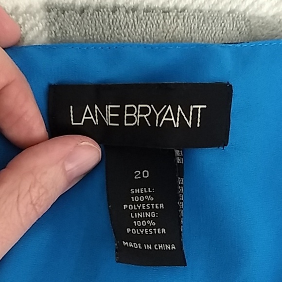 Lane Bryant Blue Sleeveless Shift Dress, sz 20 - Picture 5 of 7